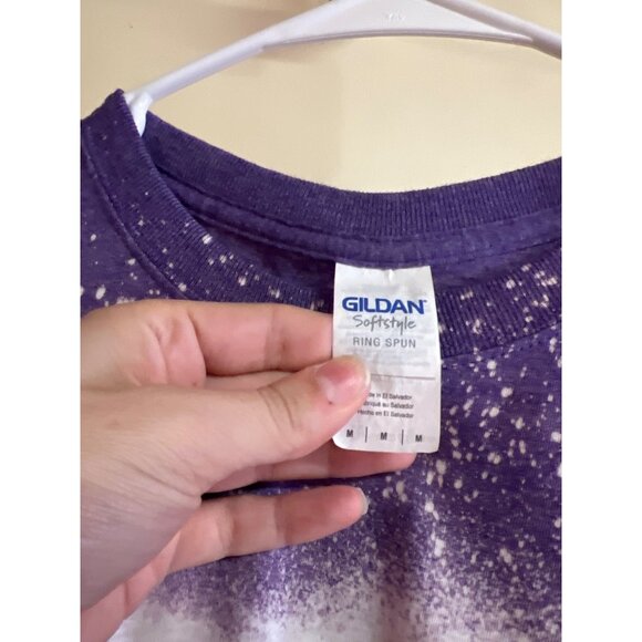 Gliden M Crew Neck Graphic Tee purple, we run this town cowboy tshirt Tee - Picture 3 of 5